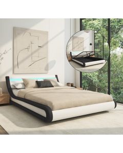 tweepersoonsbed-parisina-wit-en-zwart