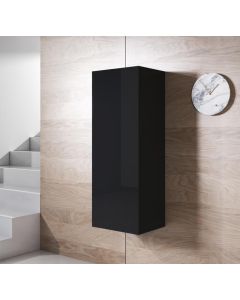 Vitrinekast model Luke V1 (40x126cm) - Zwart