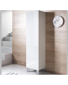 Vitrinekast model Luke V4 met aluminium poten (40x177cm) - Wit