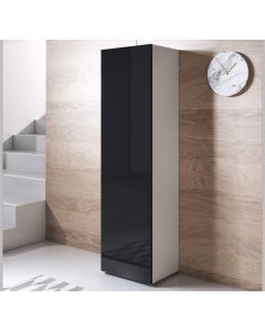 Vitrinekast model Luke V4 met standaard poten (40x167cm) - Wit en Zwart