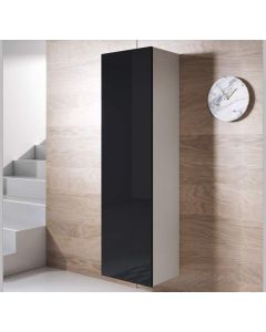 Vitrinekast model Luke V4 (40x165cm) - Wit en Zwart