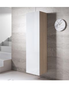 Vitrinekast model Luke V4 (40x165cm) - Sonoma en Wit
