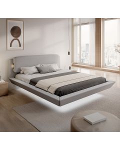 Zwevend tweepersoonsbed Diana in grijs (180x200 cm)