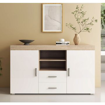 Dressoir model Roque - Sonoma en Wit