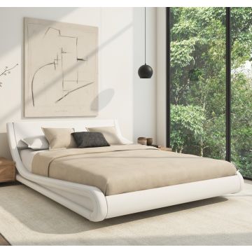 Tweepersoonsbed Alessia - 150 x 190 cm - Wit