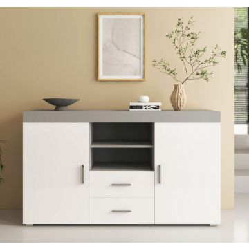 Dressoir model Roque - Grijs en Wit