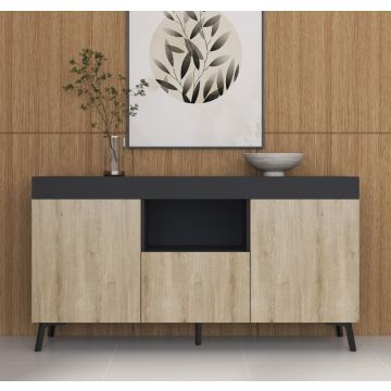 dressoir-kai-in-de-kleuren-zwart-en-sonoma-mat-van-130-cm