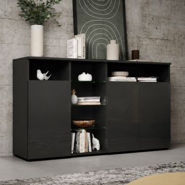 Dressoir model Clark L - Zwart