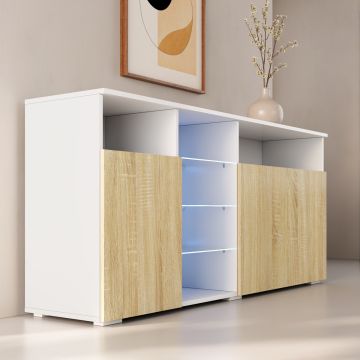 Dressoir model Clark - Wit en Sonoma