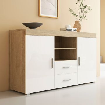Dressoir model Roque - Sonoma en Wit