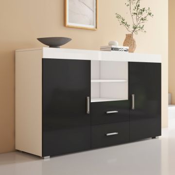 Dressoir model Roque - Wit en Zwart