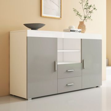 Dressoir model Roque - Wit en Grijs