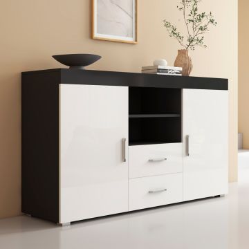 Dressoir model Roque - Zwart en Wit