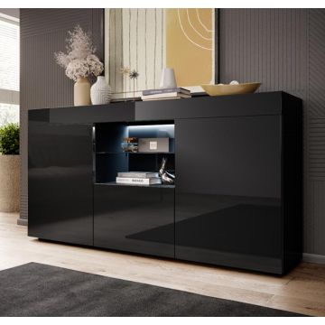 dressoir-sefora-2-zwart-glanzend