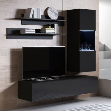 Meubelcombinatie Luke 3B (1,6m) - Zwart