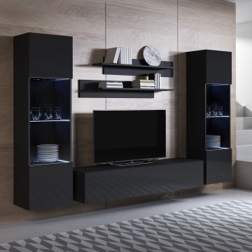 Meubelcombinatie Luke 9B (2,6m) - Zwart