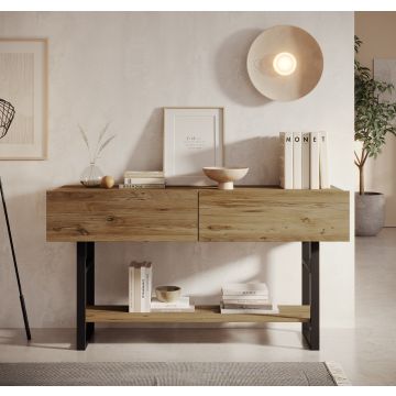 Industrieel Halmeubel Factory R1 (139 cm) houtskleur