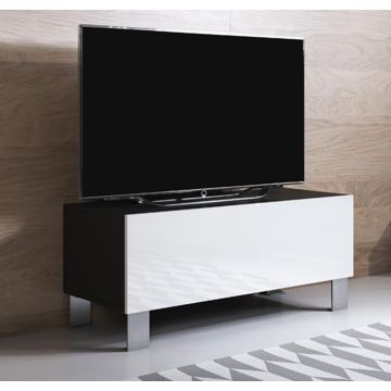 tv-meubel-luke-h1-100x30-aluminium-poten-zwart-wit_2