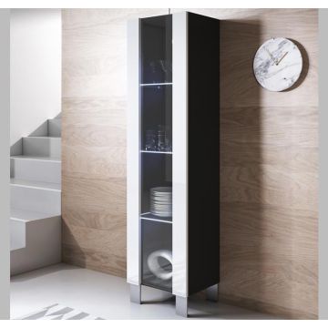 vitrinekast-luke-v5-40x165-aluminium-poten-zwart-wit_2