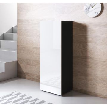 vitrinekast-v1-40x126-standaard-poten-zwart-wit