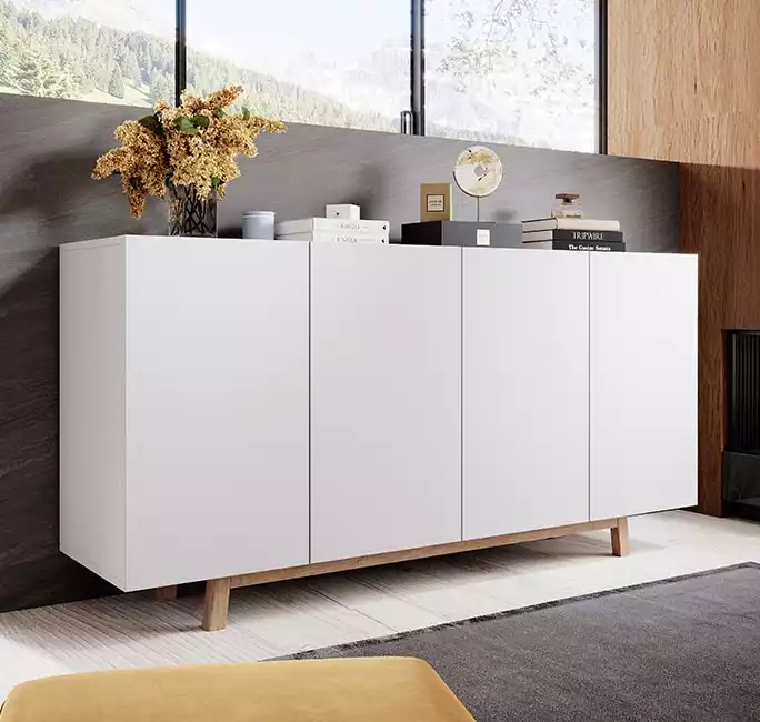 Dressoir model Siena mat witte kleur