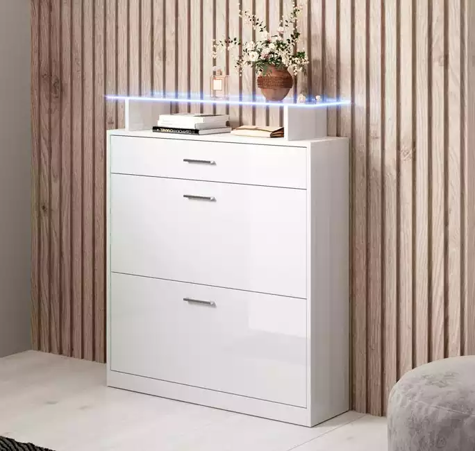 Schoenenkast Paola wit