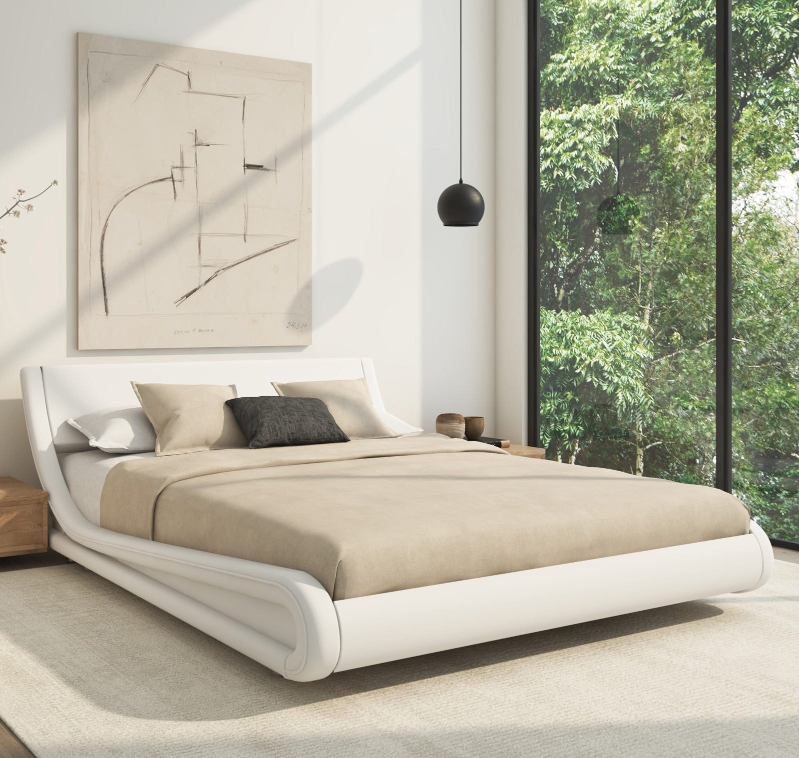 Bed met opbergruimte Alessia Wit