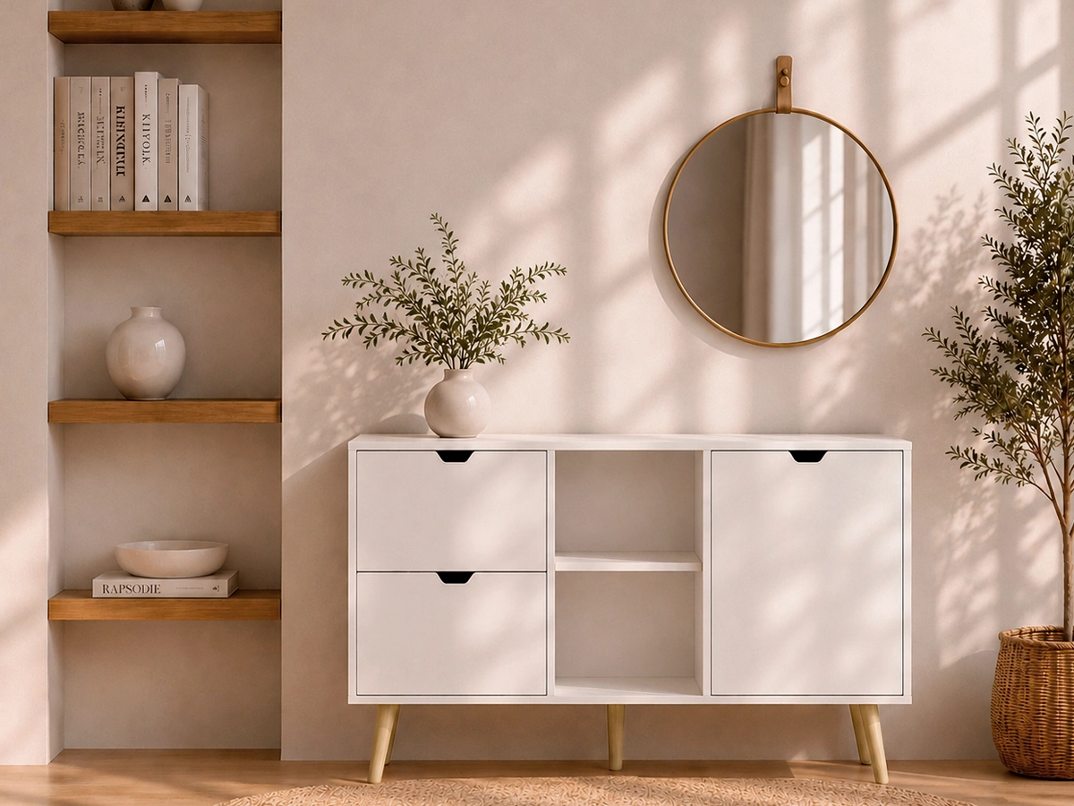 Dressoir model Leo - Wit